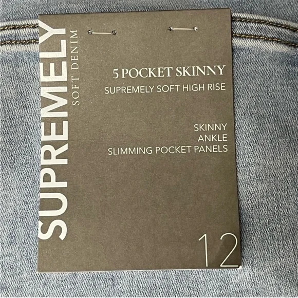 SOFT SURROUNDINGS NWT SUPREMELY SOFT HIGH RISE SKINNY SOFT DENIM JEANS AMARYLLIS - Picture 6 of 11